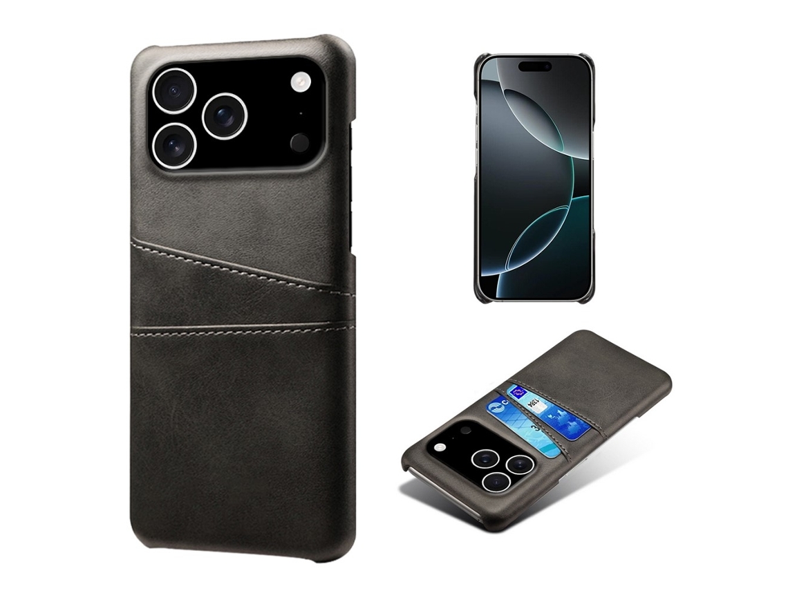 Capa Porta-cartões Skalo Para Iphone 17 Pro Em Couro Pu - Preta