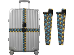 Conjunto De 2-cintas Bagagem Com Estampa Polvo E Estrela Do Mar, Acessórios Para Cinto, Conector De Bagagem, Cinto