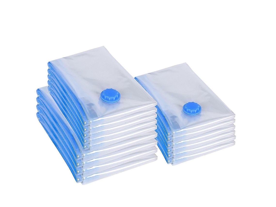Conjunto De 5 Sacos A Vácuo Para Armazenamento Vácuo, Economizadores Espaço, Roupas, Cobertores E Edredons , Com Bomba Manual