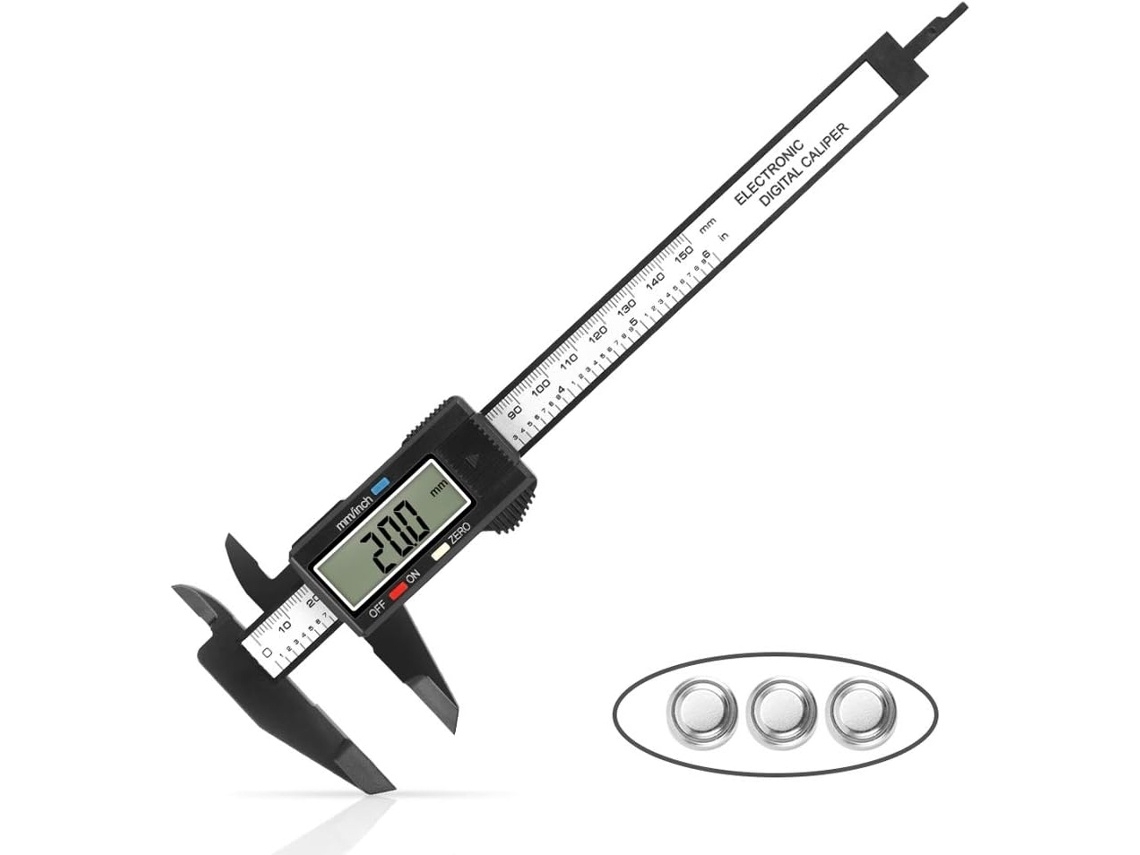 Tressino Paquímetro Digital Com Gama De Medição De 0 A 6 Polegadas, Equipado Com Visor Lcd, Desligamento Automático E Função De Conversão