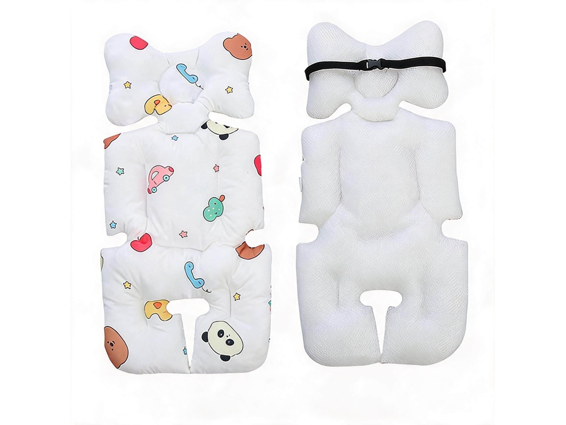 Almofada de Assento para Carrinho de Bebê HENTEN HOME Universal Respirável Algodão, Tapete Dupla Face 75x38cm