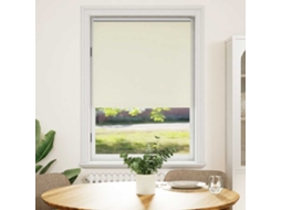 Vidaxl Cortina De Rolo Blackout, 124,4 X 175 Cm, Largura Do Tecido 120 Cm, Branco-creme