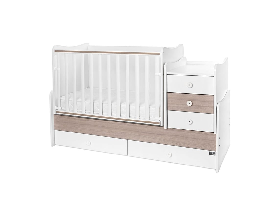 Berço Lorelli Maxi Plus Convertível Em Cama Secretária Maxi Plus By Lorelli - White+amber