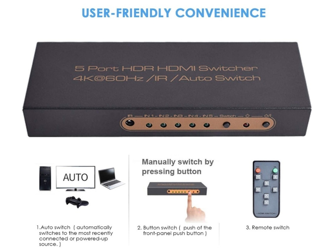Adaptador 4K 60Hz HDMI YIZHOOD Preto