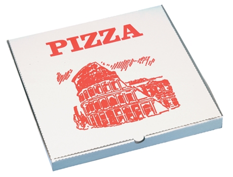 Caixa Quadrada para Pizza STARPAK 300 X 300 X 30 Mm Branco/Vermelho