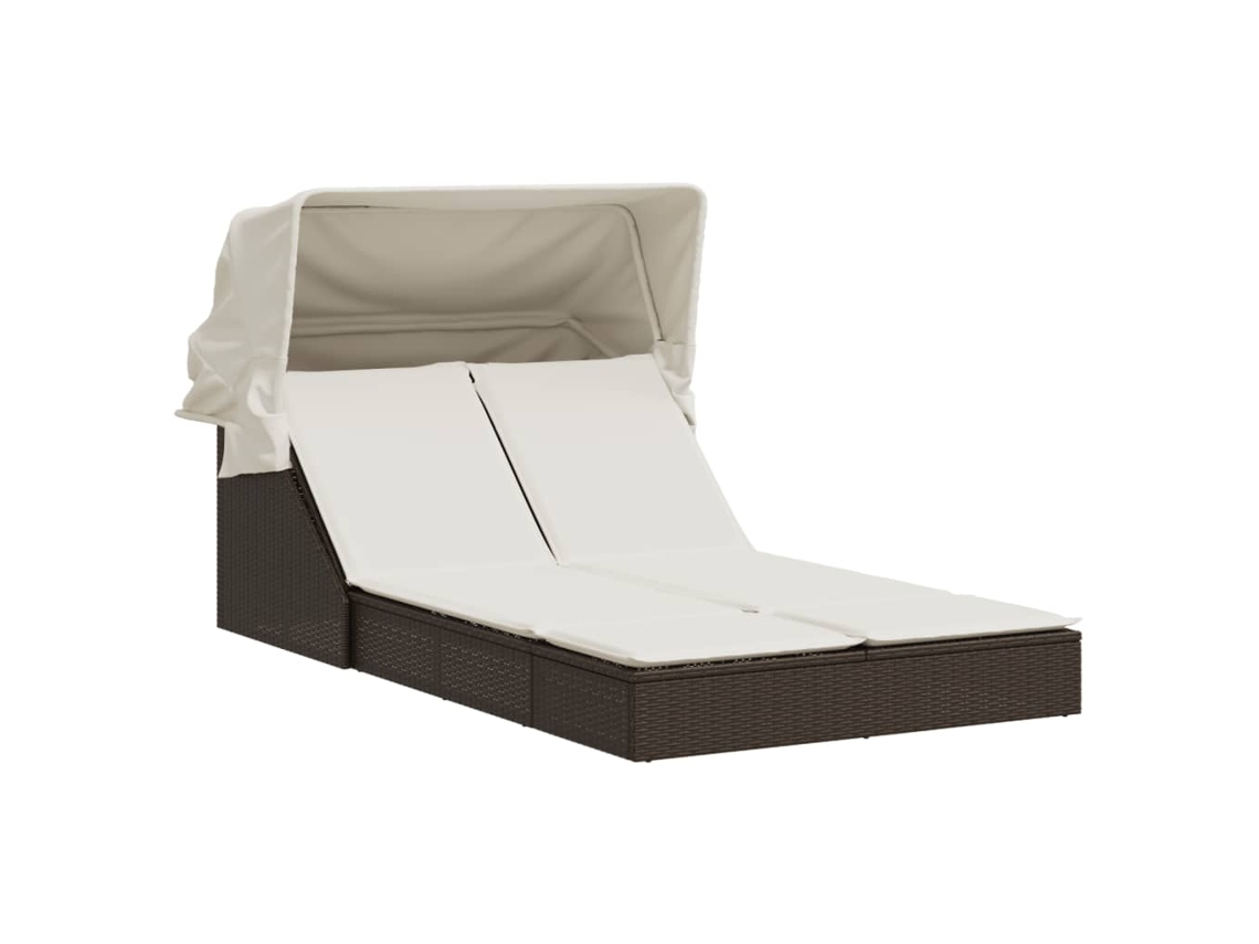 Double Sun Lounger, Double Sun Loungers Vidaxl Marrom Rattan / Vime (n/a)