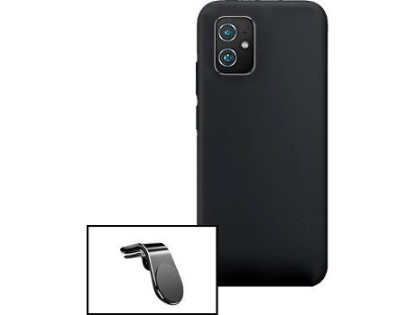 Capa + Suporte Asus Zenfone 8 PHONECARE Silicone Líquido Preto