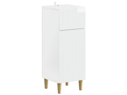 Vidaxl Armário De Armazenamento Para Banheiro Arnhem Branco Brilhante