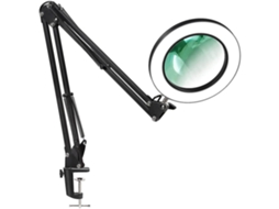 Lupa Com Luz E Suporte, Luminária De Mesa Led Com 3 Modos De Cor E Intensidade Ajustável, Ideal Para Leitura. Aquaforge