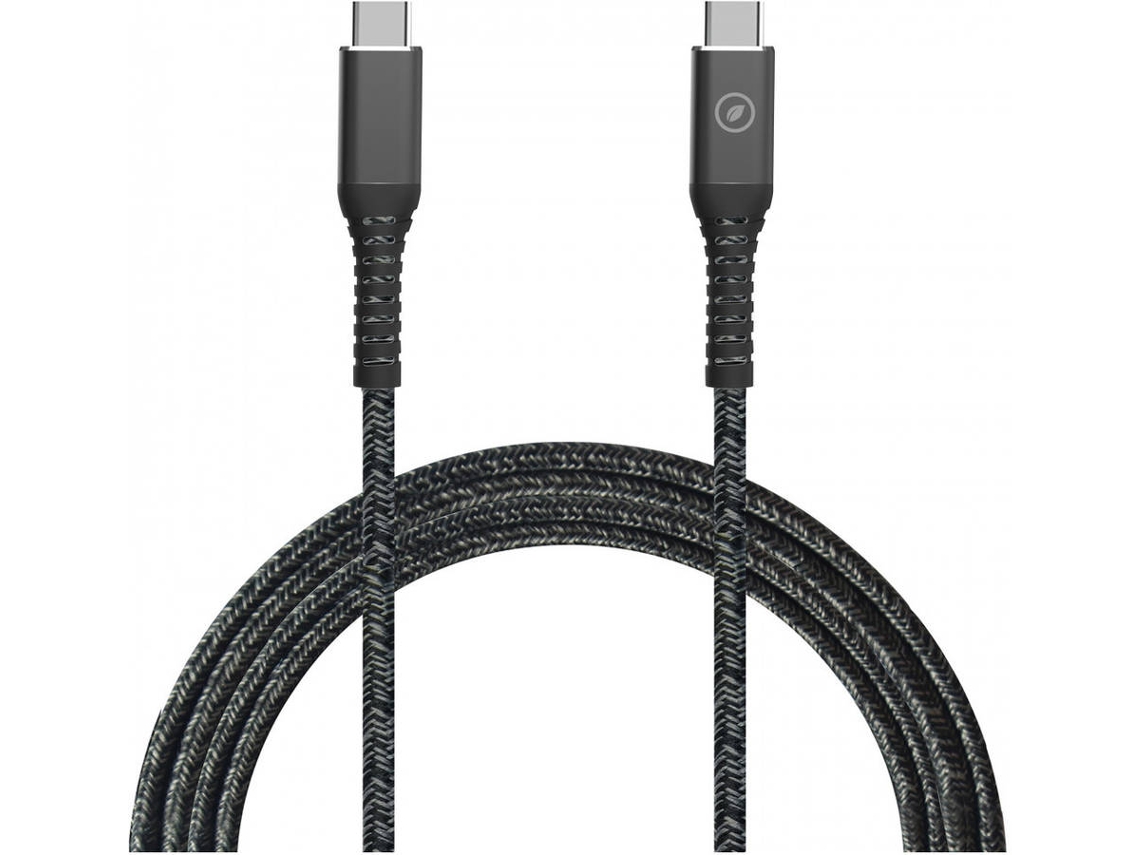 Cabo MUVIT USB-C a USB-C Resistente (5A/60W 1.2M Preto)