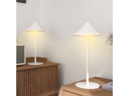Conjunto De 2 Lâmpadas De Mesa Com 3 Cores De Luz, Abajur Recarregável Usb A+c Com Interruptor Táctil Para Sala, Quarto, Metal, Branco.