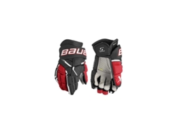 Bauer Supreme Mach Sr Luvas De Hóquei (preto/vermelho, Sr 14''/36 Cm)