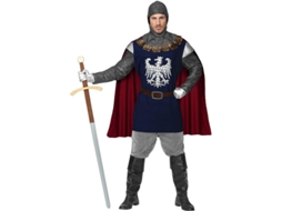Fato de Cavaleiro Águia Azul com Capa para Homem