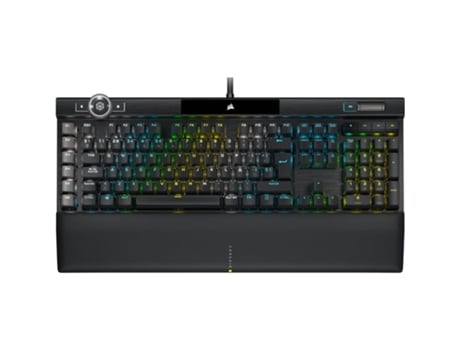 Corsair Teclado Óptico Mecânico Para Jogos K100 Rgb Usb Para Jogos Qwerty Inglês, Espanhol Preto Ch 912a01a Esvayotoy