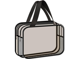 Bolsa De Toaletes Transparente, Separação Molhado E Seco, Pvc, Grande Capacidade Com Alça Para Mulheres E Meninas