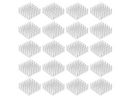 20 Peças Dissipador de Calor de Alumínio Prata com Adesivo Tp25x10x25 para Cpu Componentes Eletrônicos