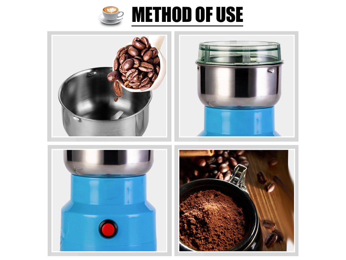 2026 Store molinillo Eléctrico de Café Multipropósito de Acero Inoxidable para Moler Frutos Secos, Especias, Hierbas Y Semillas