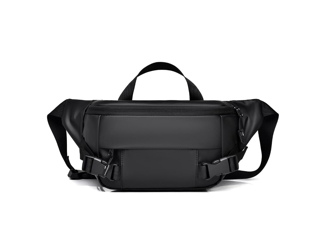 (preta) Bolsa Transversal, Bolsa De Peito Multifuncional, Bolsa De Cintura Simples