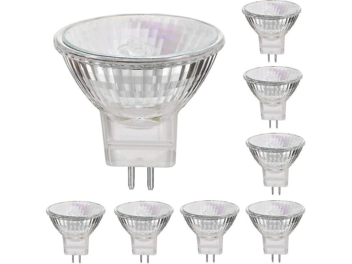 Lâmpadas De Halogênio 12v 35w Base Gu4 Mr11 2800k Branco Quente Regulável Pacote De 8