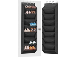 Organizador Sapatos Porta com 8 Bolsos, Até 20 Pares, Preto ZYBLSSBB