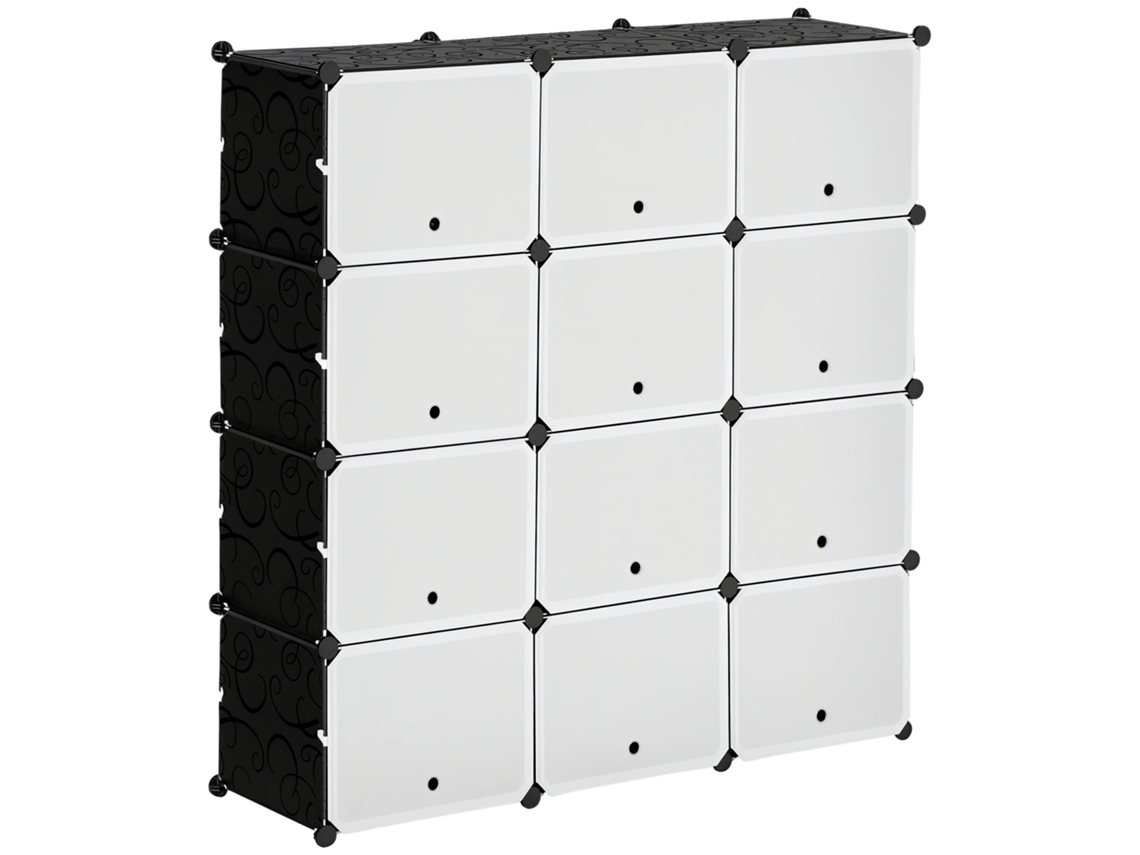 Guarda-roupa Modular, Material Durável, Armazenamento Personalizável, Branco