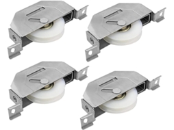 Conjunto de 4 Roletes Nylon Simples para Janela Deslizante, 1,7 Polegadas X 0,35 CHABERLU