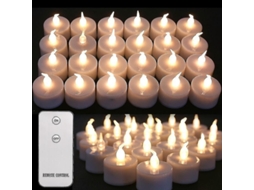 24 Velas Led Sem Chama Com Controle Remoto Bateria Para Decoração Residencial Festa Natal 2025