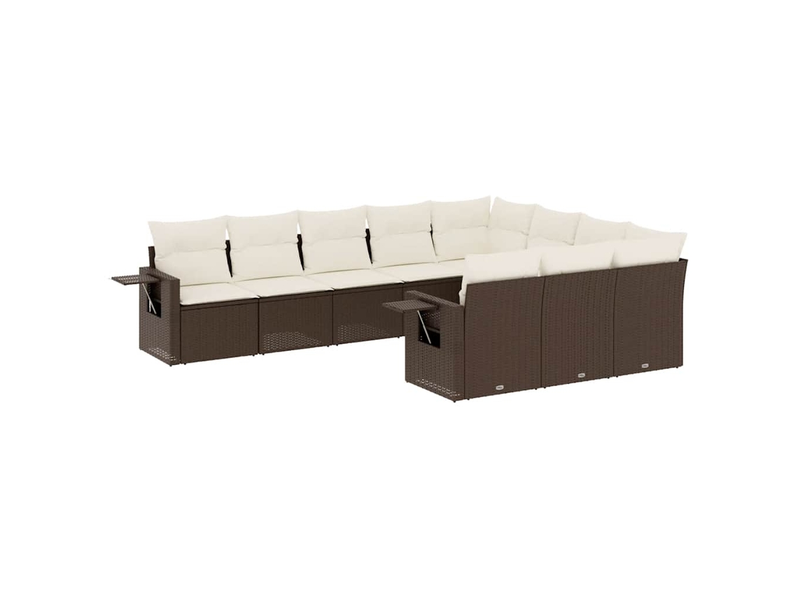 Garden Sofa Set, Garden Sofa Sets Vidaxl Marrom Rattan / Vime (n/a)