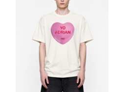 Rockinstone Rocky Movie Yo Adrian Candy Heart Solid Natural Adult T-shirt Size:l