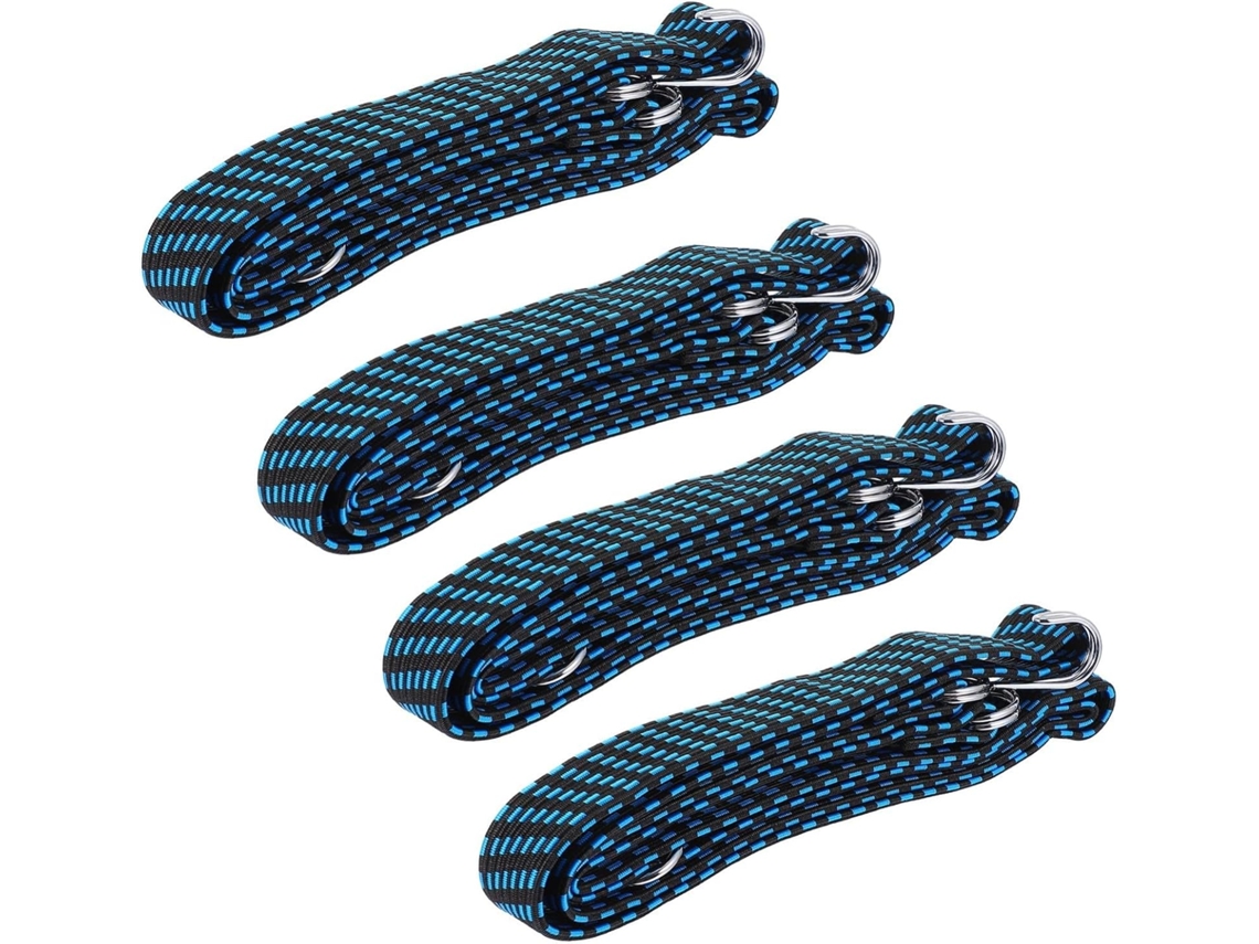 Conjunto De 4 Ganchos Ajustáveis Com Cordão Elástico Para Fixação