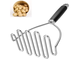 Amassador de batatas resistente em aço inoxidável para cozinha, multifuncional e fácil de limpar.