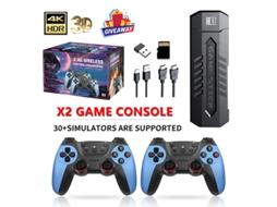 Console de jogos YUNZII para dois jogadores, para uso doméstico, azul (128g), com mais de 41.000 jogos.