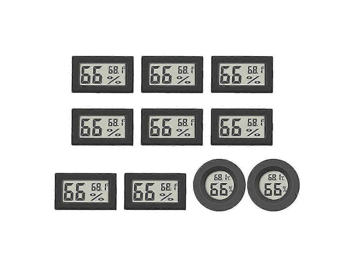 Mini Termômetro E Higrômetro Digital Interno, Pacote Com 10 Unidades, Termômetro Ambiente, Termômetro De Temperatura Ly Ebike