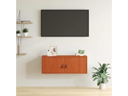 Vidaxl Armário De Parede Com Prateleira Marrom Cera 80 X 30 X 30 Cm