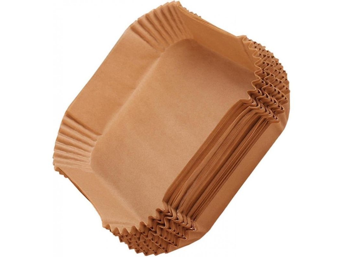 Rebe-100 Peças De Papel Liner Antiaderente Resistente A Óleo Para Air Fryer, Forno E Micro-ondas 3-6l