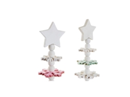 Árvore de Natal Dkd Home Decor Madeira Mdf 2 Pcs 14 X 14 X 51 Cm