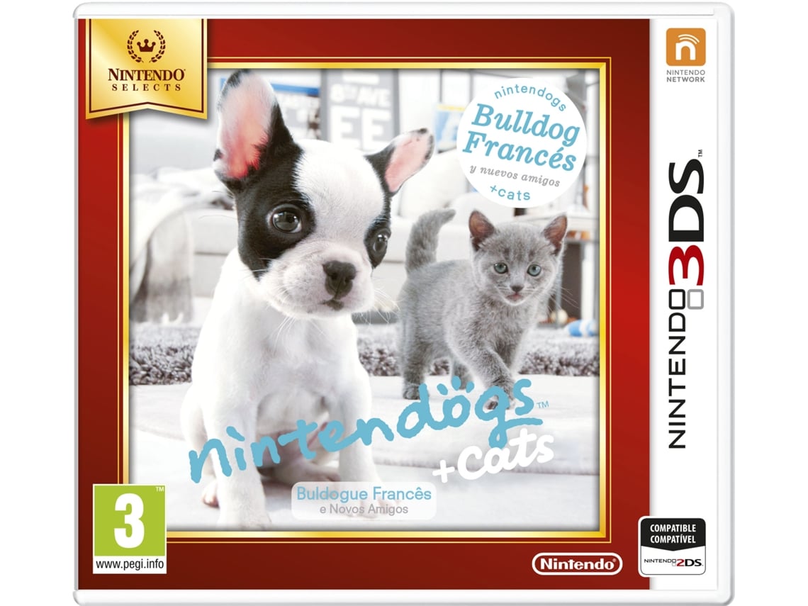 Jogo Nintendo 3DS Selects Nintendogs + Gatos:French Bulldog