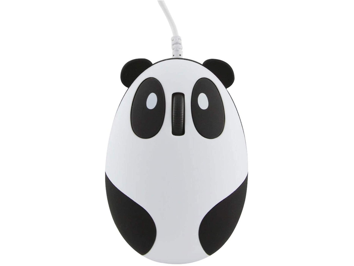 Rato Com Fio Em Forma De Panda Super Fofo Animal Série Desenhos Animados Mini Portátil Viagem Novidade Pequenos Ratos Com Fio Para Computador Laptop Pc Desktop Para Escola Hom
