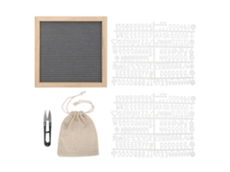Painel de feltro com letras e números intercambiáveis, decoração de quarto cinza