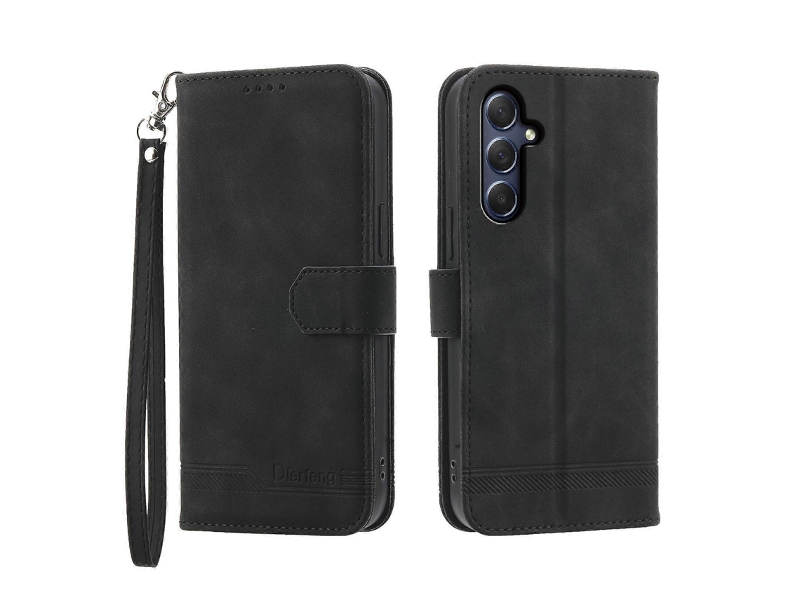 Capa Para Celular Dierfeng Dream Line Em Tpu + Couro Pu Para Samsung Galaxy A55