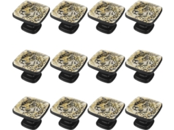 Puxadores E Botões Quadrados Para Gavetas Armários, Conjunto De 12 Peças, Estampa Abstrata De Leopardo, Puxadores Para