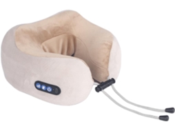 Travesseiro Cervical Formato U Com Espuma Viscoelástica E Função De Massagem, Portátil, Com Modos De Vibração, Viagens E Voos
