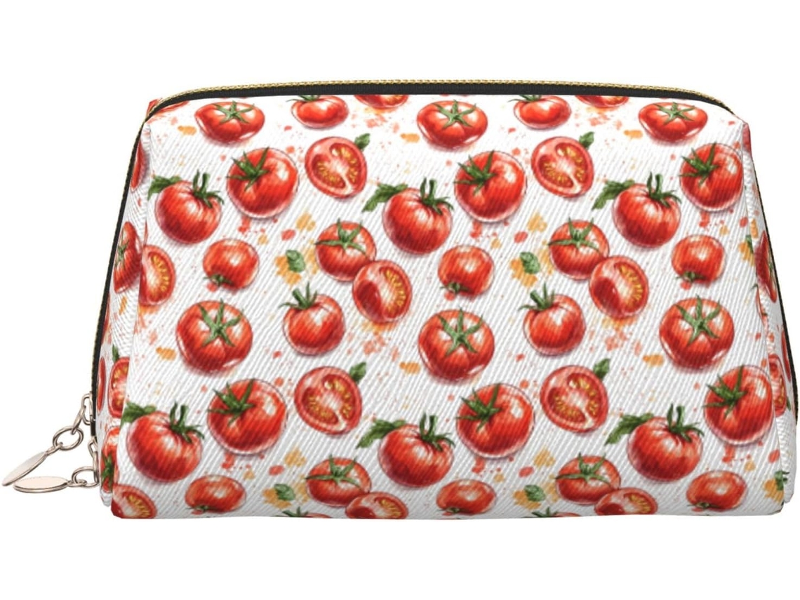 Nécessaire de Maquiagem Estampa Tomate Grande Capacidade Viagens