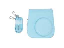 Aetheria bolsa de Câmera de Couro Pu Protectora com Cinto Ajustável para Camping Viagem Azul Instax Mini 11