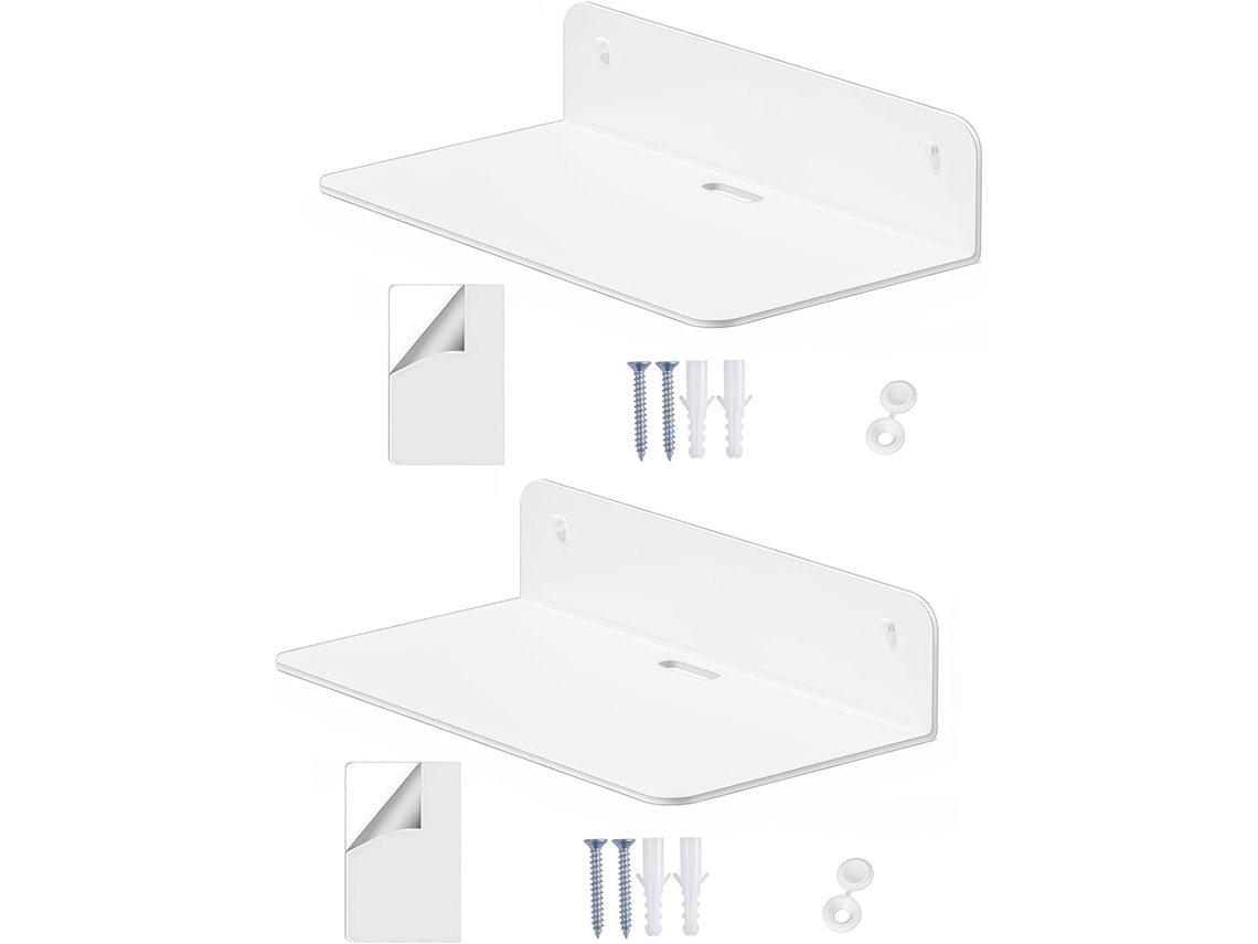 Conjunto De 2-prateleiras Parede Para Organizar Frascos Shampoo E Porta Retratos Solução Que Economiza Espaço Prateleira