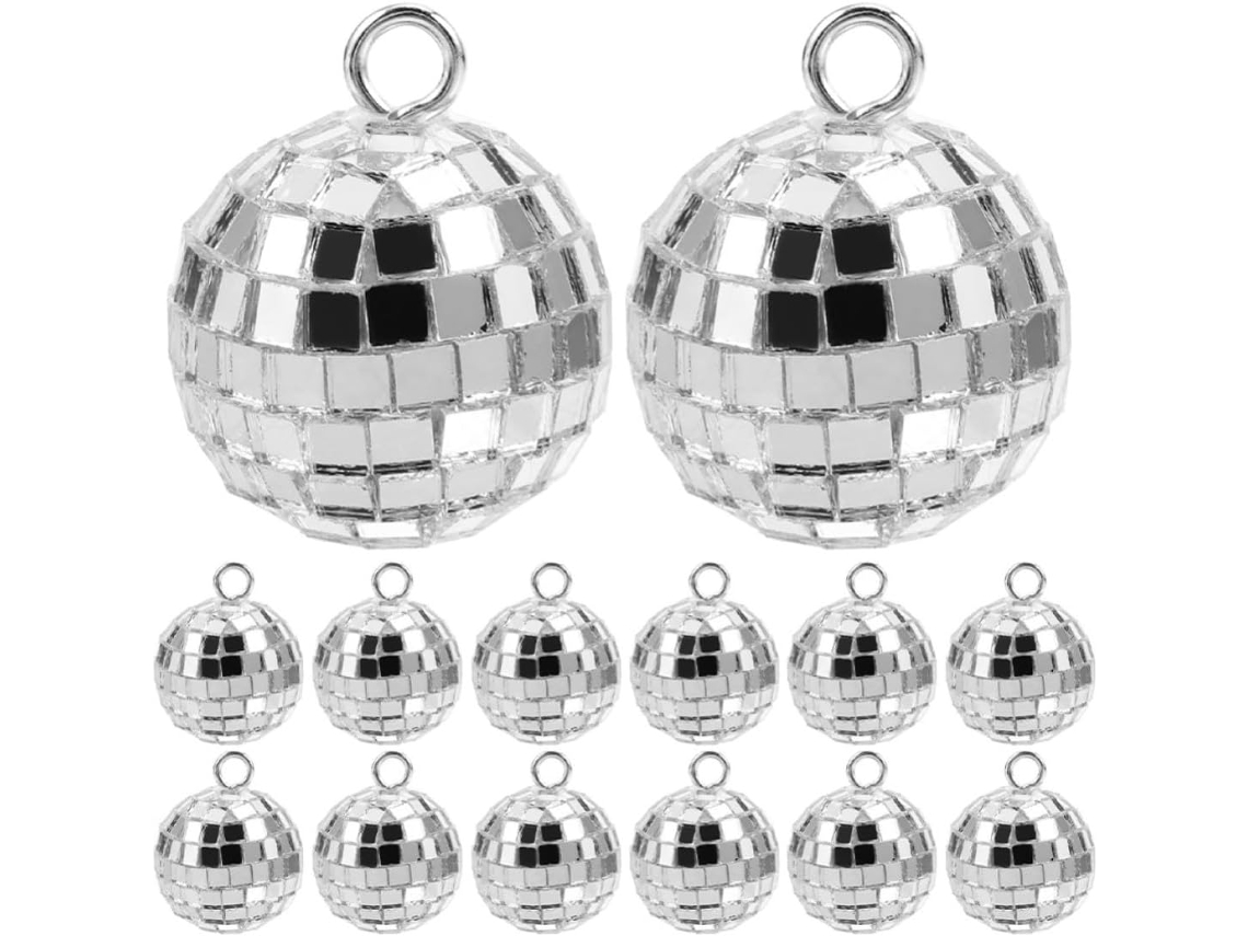 Conjunto De 30 Pingentes De Bola De Discoteca Diy, Mini Decoração Retrô
