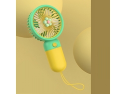 Ventilador de Mão Usb Recarregável Amarelo Silicona Suave Plum