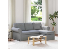 Vidaxl Sofá Cinzento-claro 195 X 138 X 80 Cm Tecido