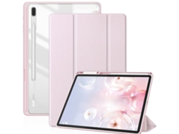 Capa Crystal Folio para Samsung Galaxy Tab S9 Plus 12.4 Rosa VEANXIN