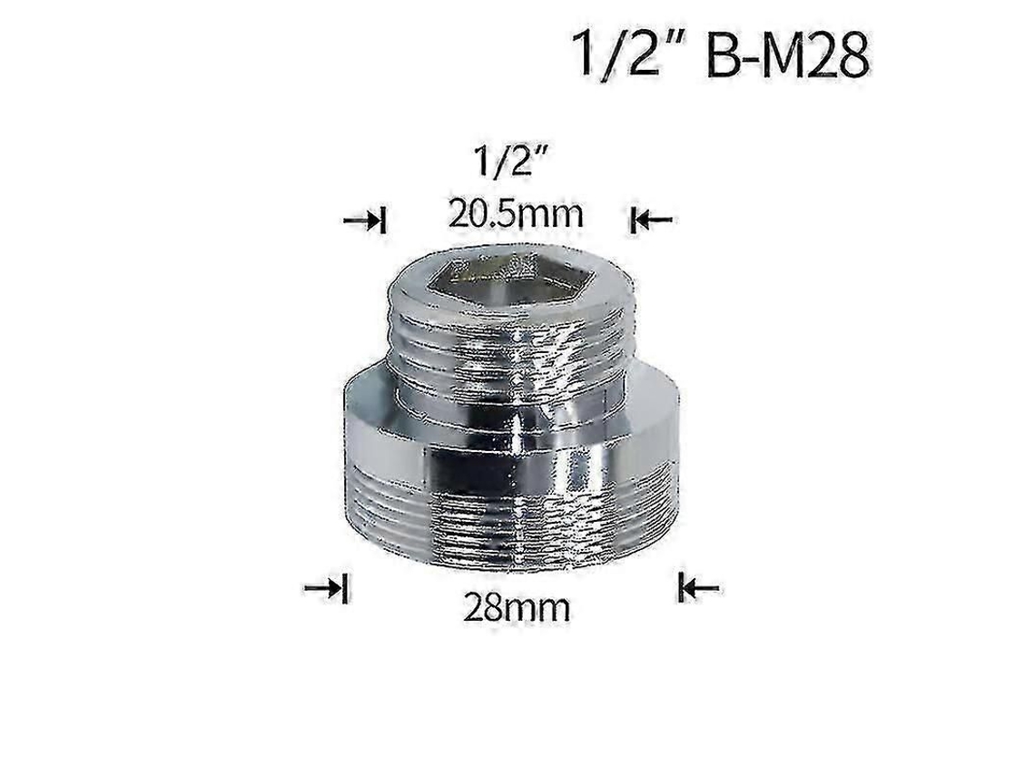 Conector de torneira YURU, 1/2, para rosca M16, M18, M20, M22, M24, M28, reparo para cozinha e banheiro, latão